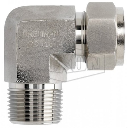 Dixon The Right Connection Instrumentation Elbow, 1/4 in x 1/4-18, Tube x MNPT, 316 SS, Domestic 4-DME-4